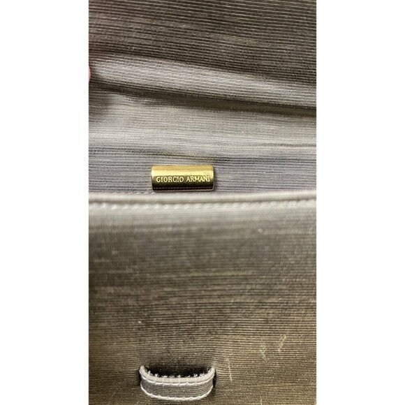 GIORGIO ARMANI OLIVE GOLD CHAIN EVENING ENVELOPE BAG - Picture 12 of 13